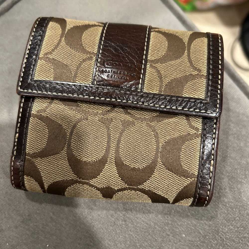 Coach Brown and Tan Wallet